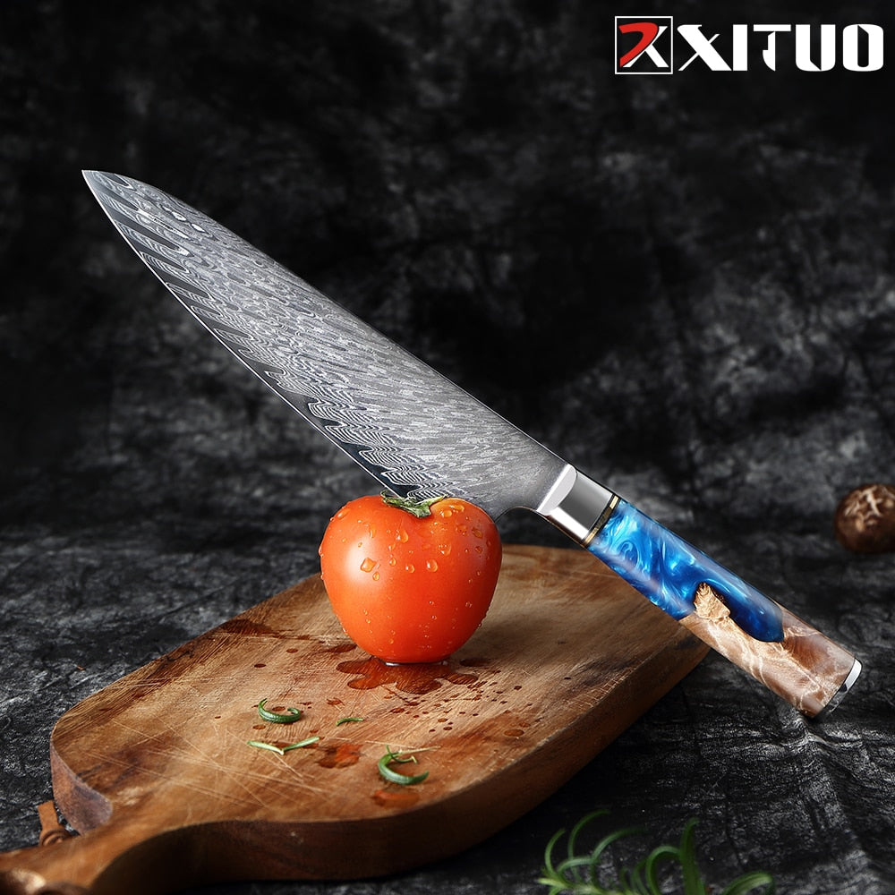 Exclusive! Chef Knife - XITUO Damascus Steel Japanese VG10