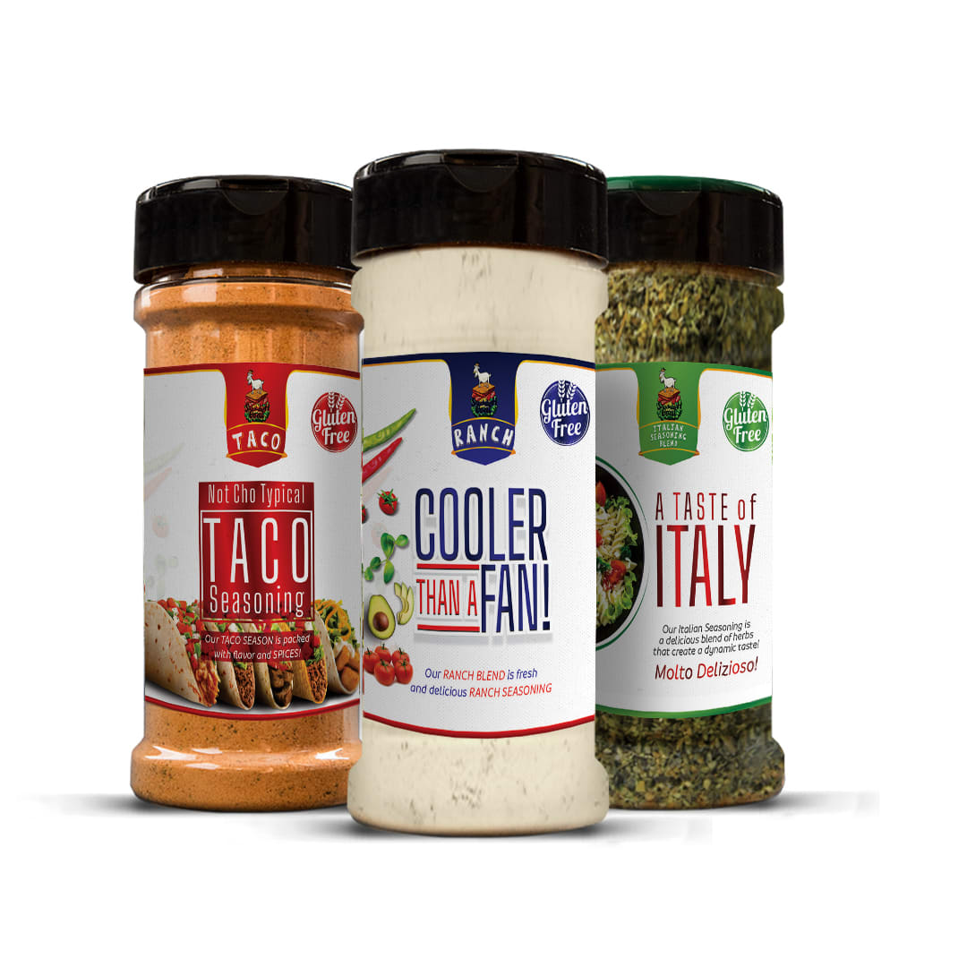 Variety 3 Pack Seasonings:  Italian - Taco - Ranch