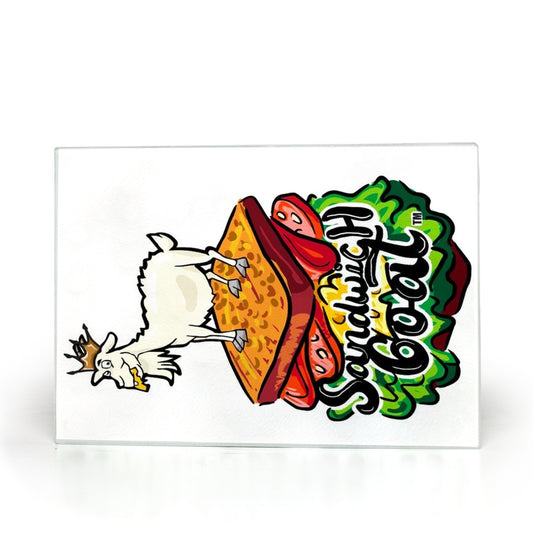Sandwich Goat Glass Cutting Board